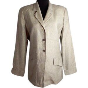 Burberry's Jacket 8 Wool Silk Blend Shoulder Pads Vintage